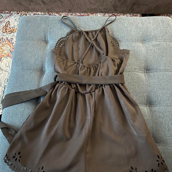 2 Black Short Rompers - Picture 2 of 8